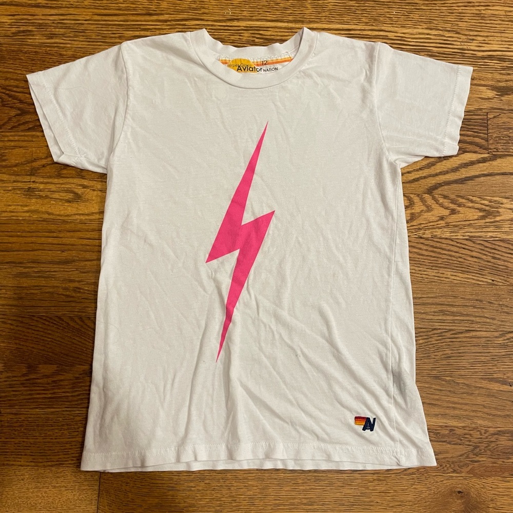 Aviator Nation Kids Neon Bolt Tee